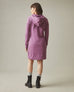 Women's Zipper Hoodie Dress - Argyle Purple